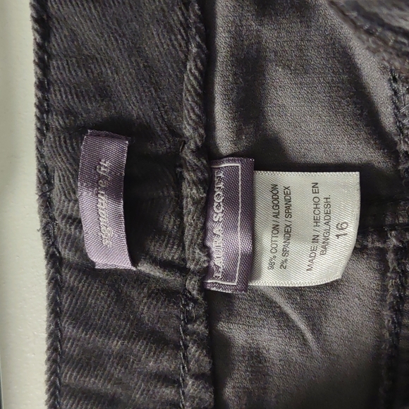 🖤Laura Scott women's medium gray corduroy pants, signature fit, size 16 - Picture 3 of 3